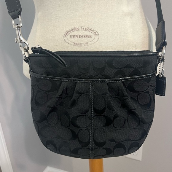 Coach Black Monogram Small Crossbody Bag - Picture 1 of 9